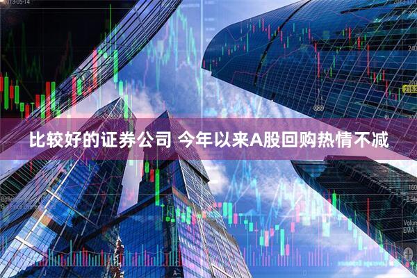比较好的证券公司 今年以来A股回购热情不减
