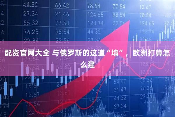 配资官网大全 与俄罗斯的这道“墙”，欧洲打算怎么建